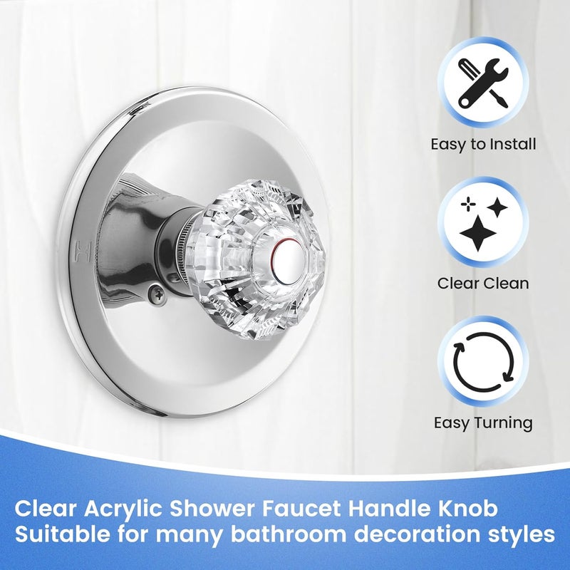 gcbcrit Shower Knob Replacement for 940-240 & 940-950A, Compatible with Price Pfister Avante Single Handle Tub & Shower Faucets, Clear Acrylic - Image 4